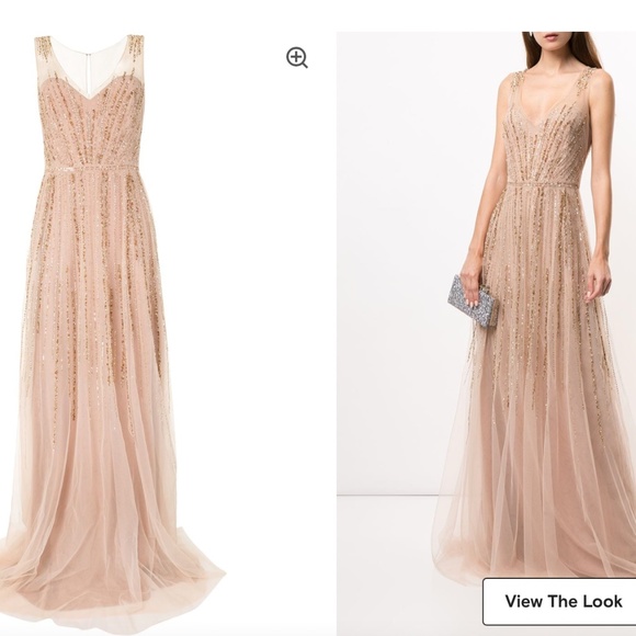 Marchesa Dresses & Skirts - Marchesa Notte sequin sleeveless tulle gown